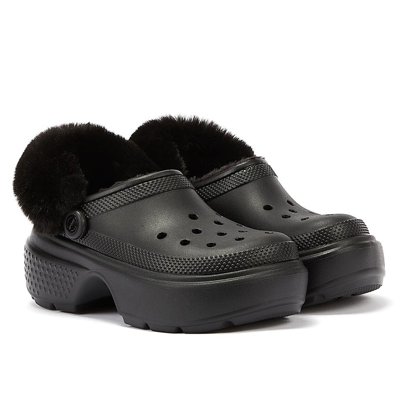 Crocs Sabots À Semelle Crantée Pour Femmes Couleur Noir