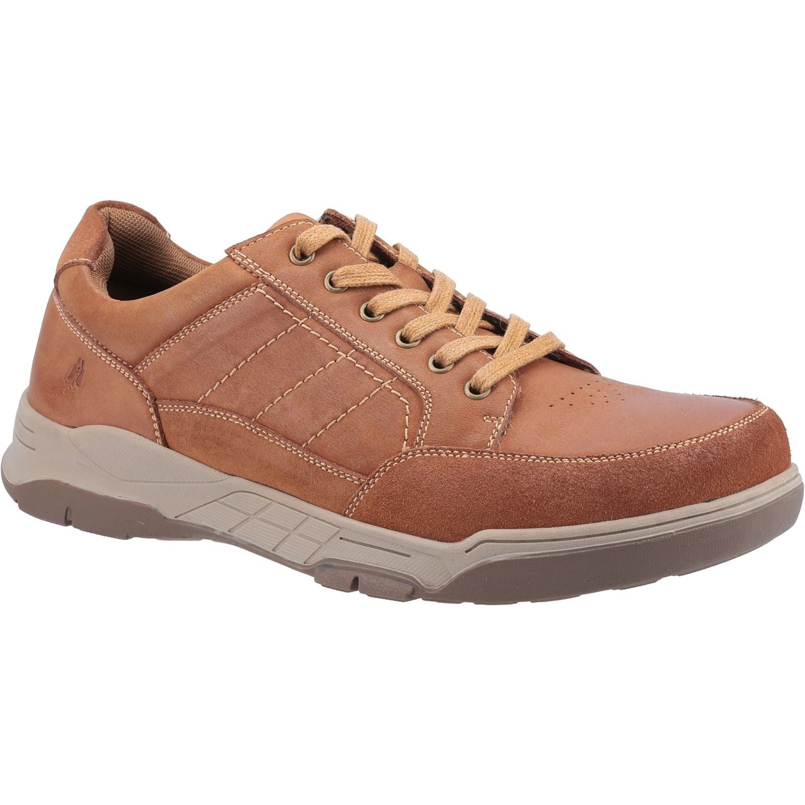 Hush Puppies Finley Chaussures En Cuir Pour Homme À Lacets De Couleur Beige