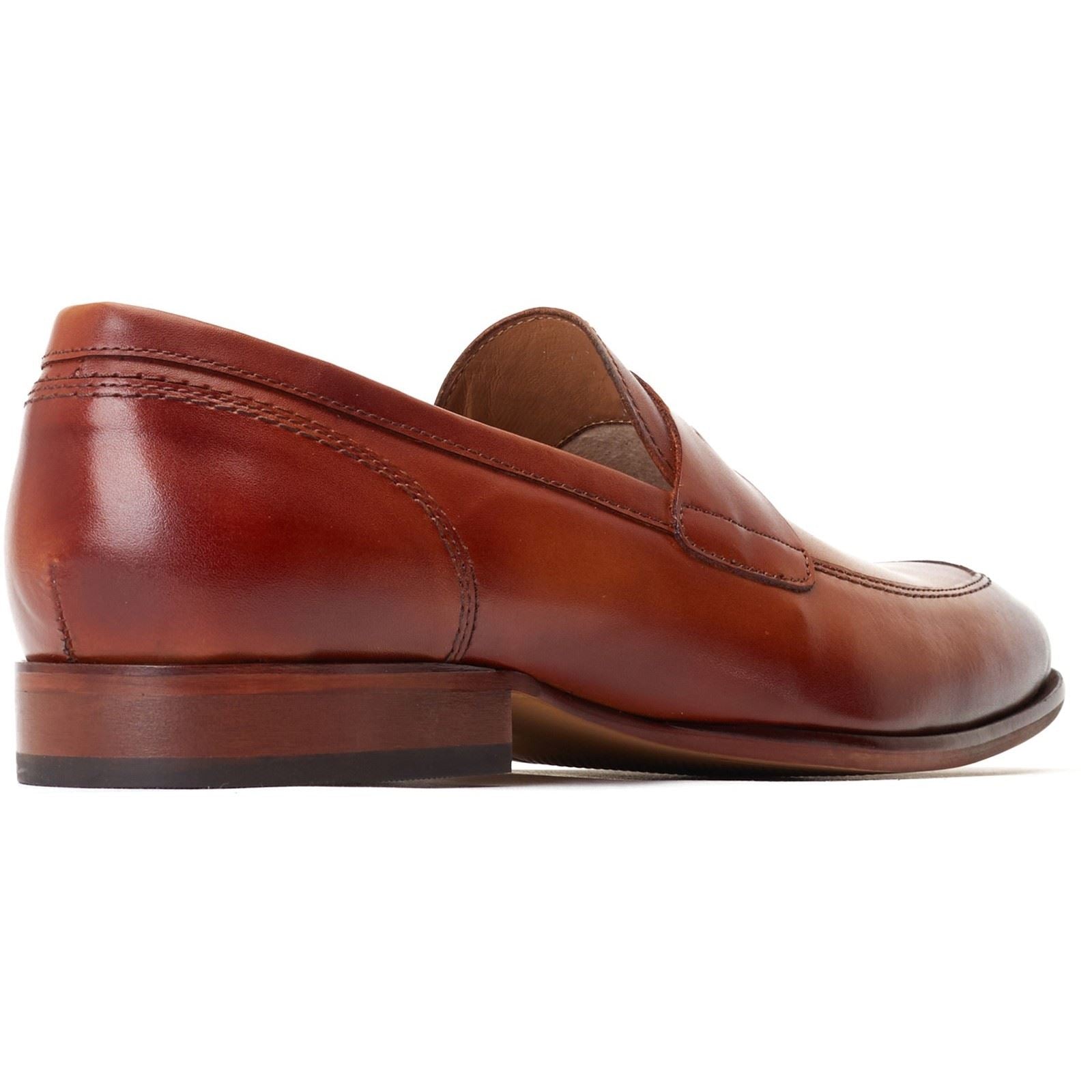 Base London Bruno Chaussures À Enfiler Pour Hommes En Cuir Brûlé