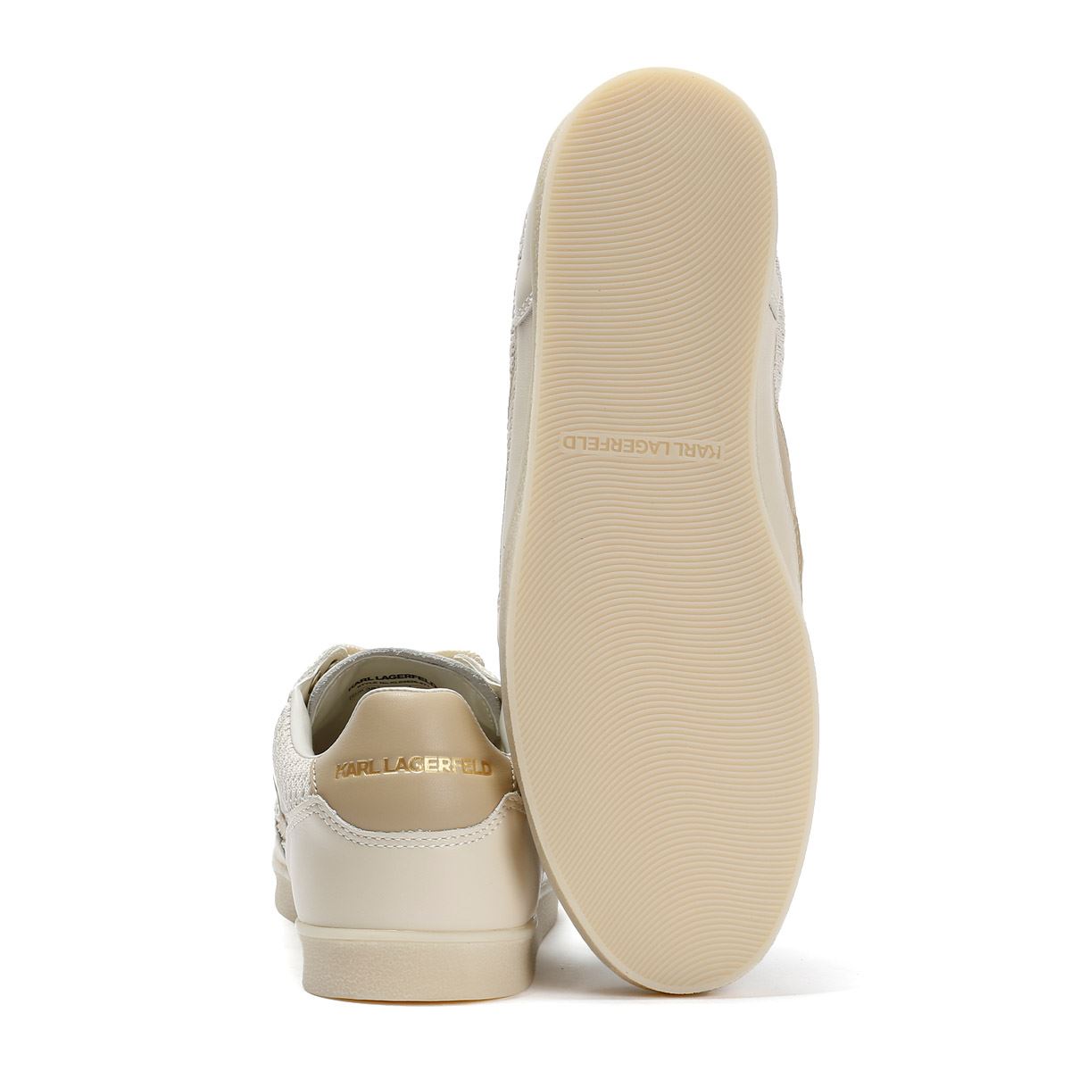 Karl Lagerfeld Kandidate Mesh Mix Baskets Beiges Pour Femmes