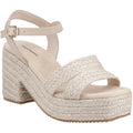 Hush Puppies Jamelia Espadrille Heel Sandales Nude Pour Femme En Textile