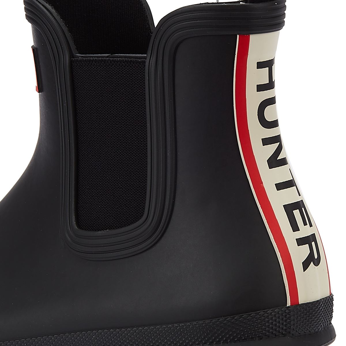 Hunter Bottes Noires Pour Femmes Avec Logo Original De Chelsea Boot