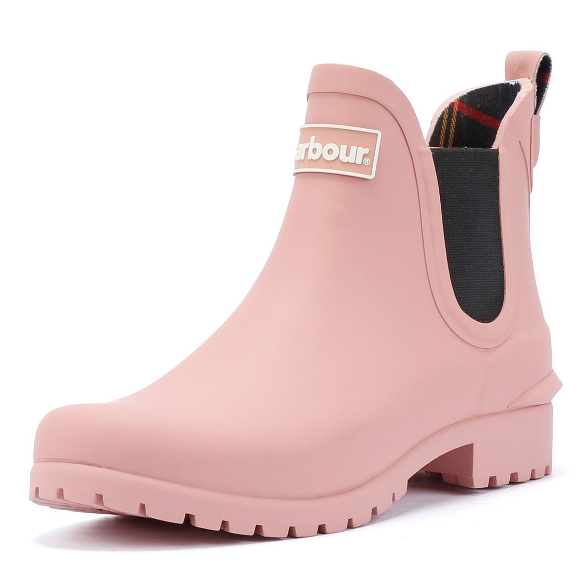 Barbour Wilton Bottes En Caoutchouc Roses Pour Femmes