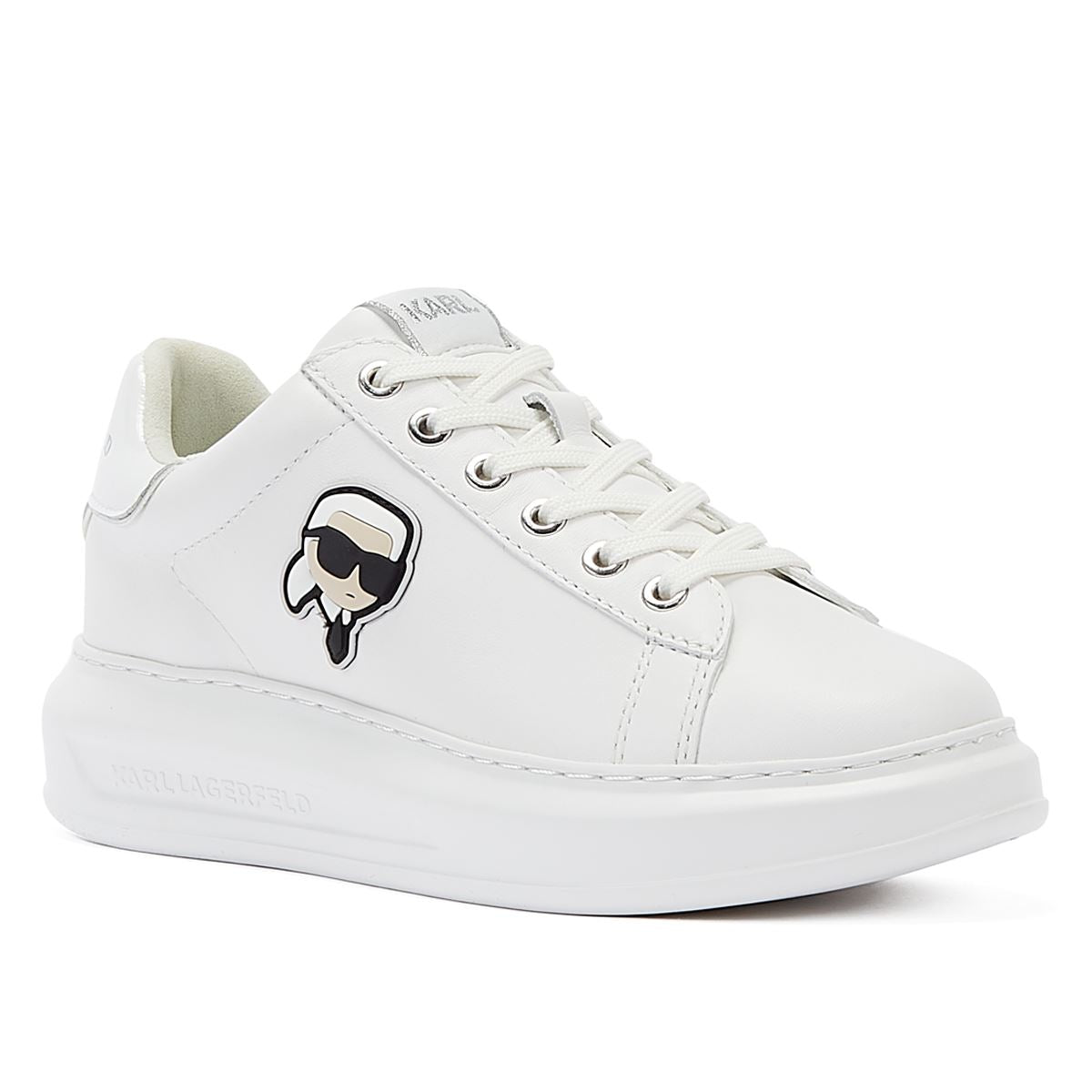 Karl Lagerfeld Kapri Nft Lo Dentelle Femmes Baskets Mono Blanc
