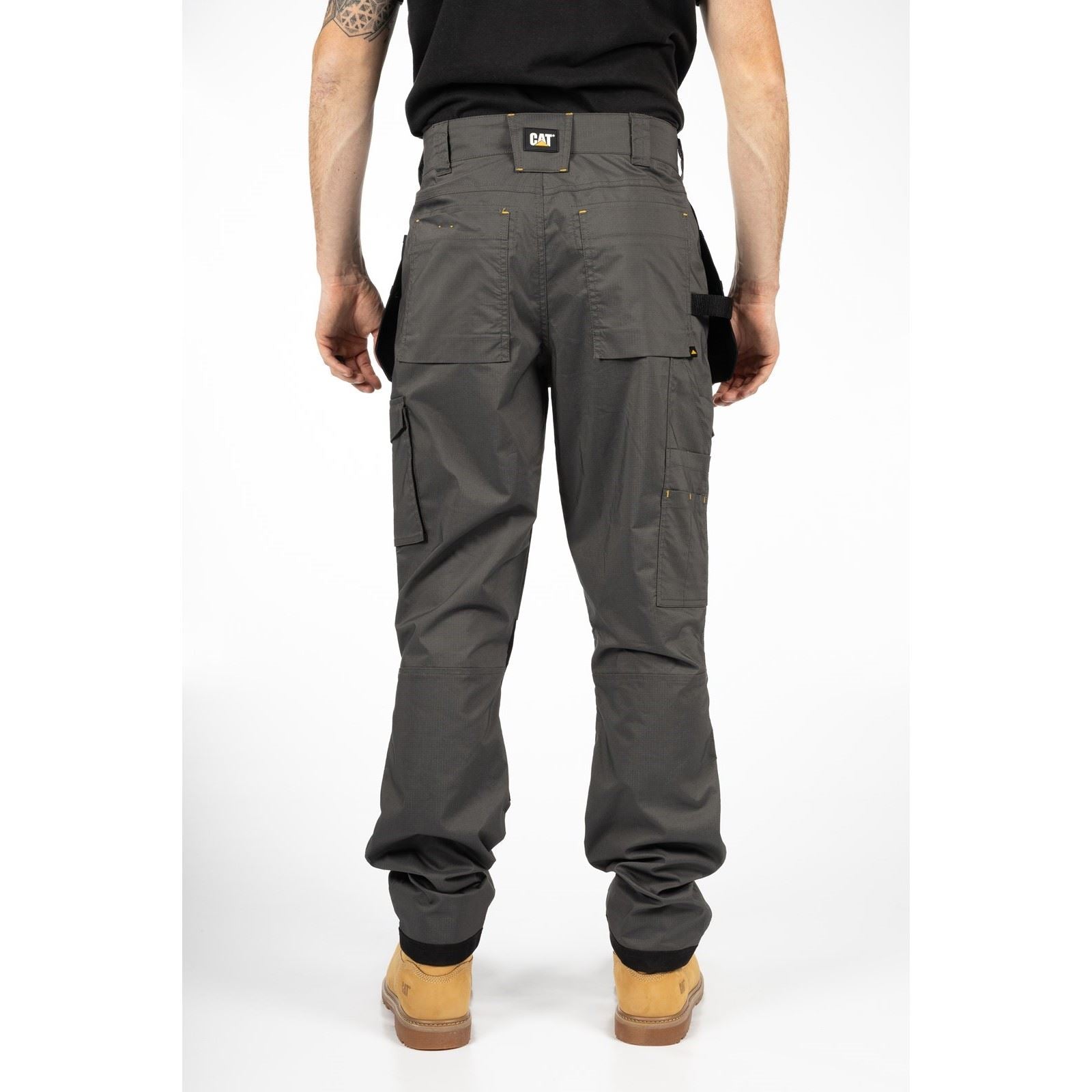 Caterpillar Nexus Holster Stretch Pocket Pantalon En Coton Pour Hommes Gris De Plein Air
