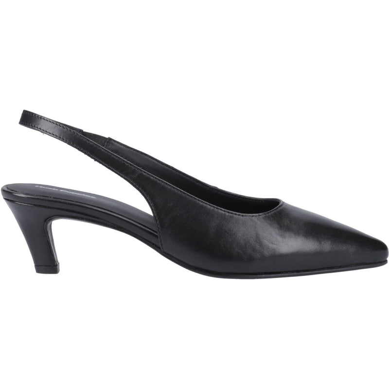 Hush Puppies Nahla Chaussures À Talons Noires Pointues Pour Femmes En Cuir