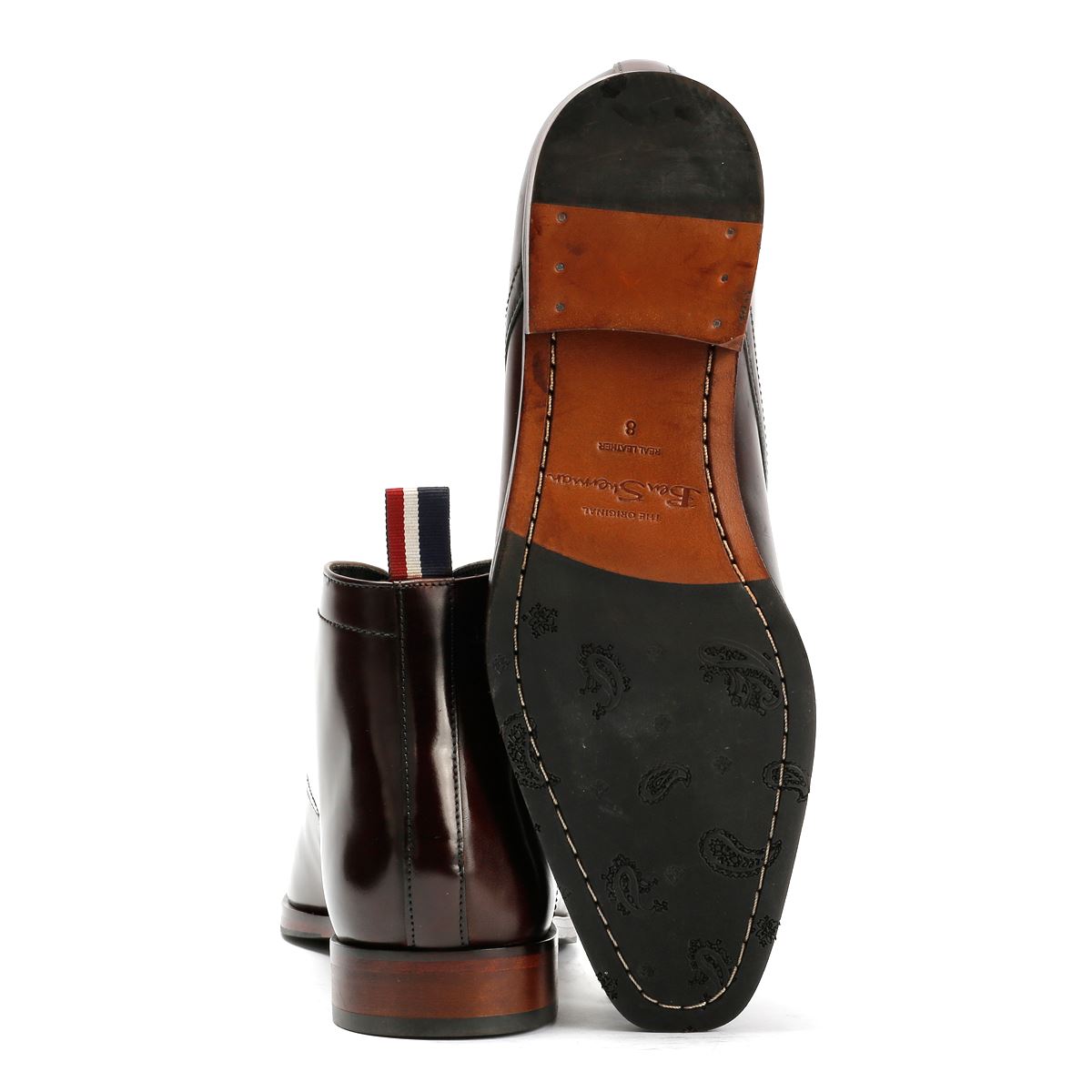 Ben Sherman London Bottes En Cuir Pour Hommes Marron