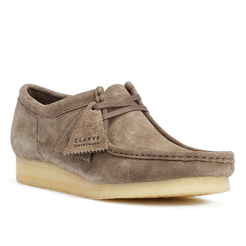 Clarks Chaussures À Lacets Grises En Daim Wallabee Originals Pour Hommes