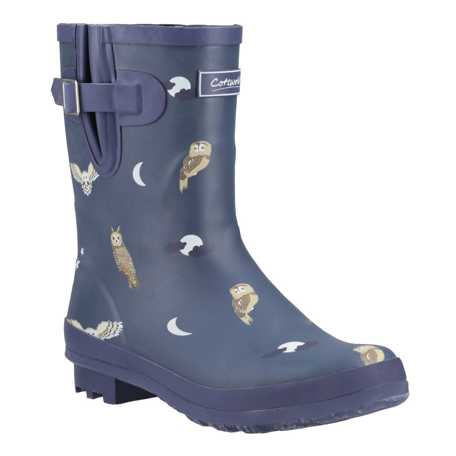 Cotswold Woodland Mid Bottes En Caoutchouc Pour Femmes Avec Motif De Chouettes