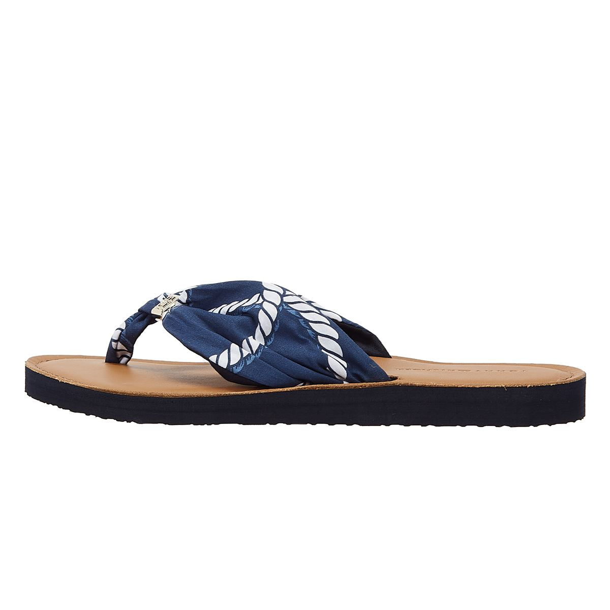 Tommy Hilfiger Elevated Beach Sandal Print Navy Bleu pour femmes Sandale