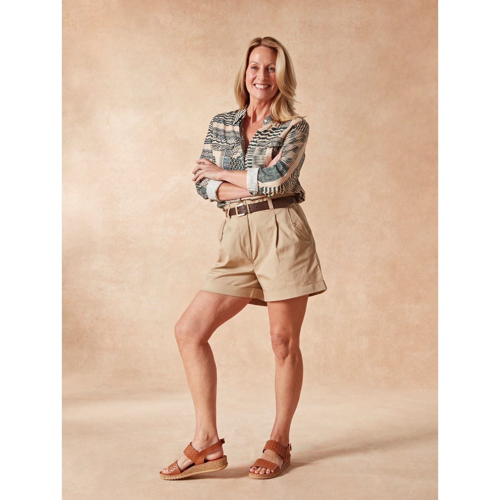 Hush Puppies Ebony Woven Sandales En Cuir Pour Femme Couleur Tan