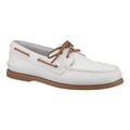 Sperry Authentic 2 Eye Chaussures Bateau Pour Hommes En Cuir Blanc/Gomme