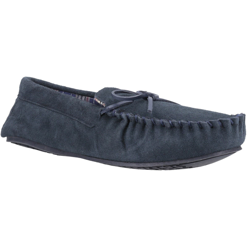 Hush Puppies Clyde Chaussons Navy Pour Homme En Suède