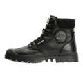 Palladium Pampa HI Snow Warm Bottes En Cuir Noires Pour Femmes