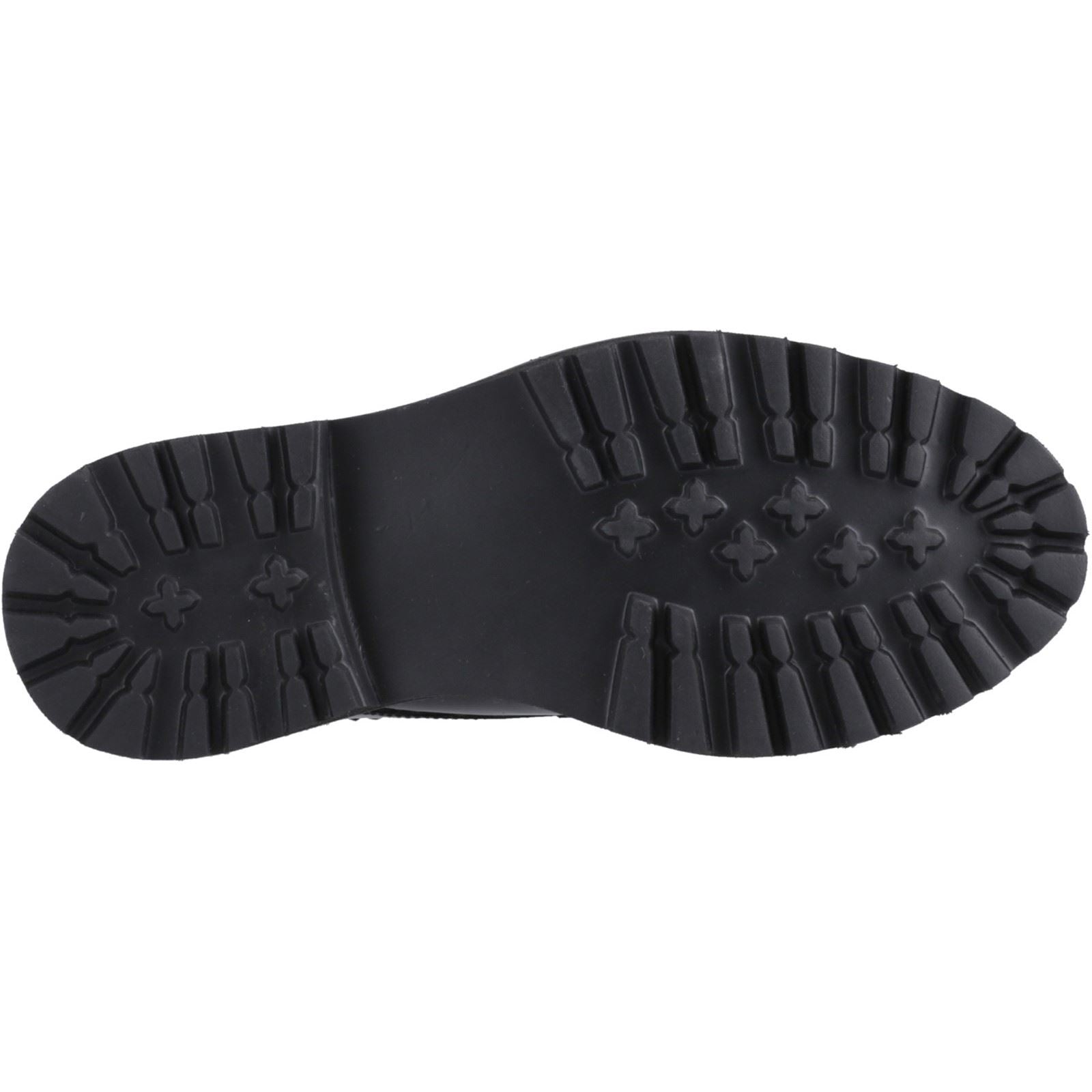 Hush Puppies Gabi Lace Up Chaussures Noires Pour Filles En Cuir