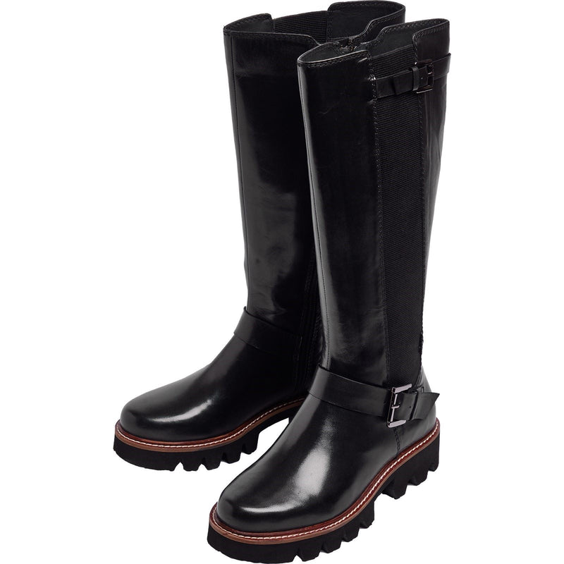 Pod Aleena Bottes Noires Pour Femmes En Simili Cuir