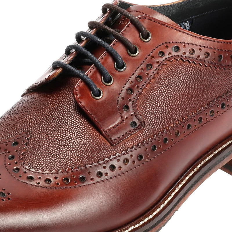 Ben Sherman Archie Brogue Chaussures En Cuir Pour Hommes Brunes À Lacets
