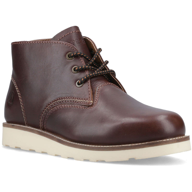 Sperry Portland Bottines En Cuir Pour Hommes Chocolat