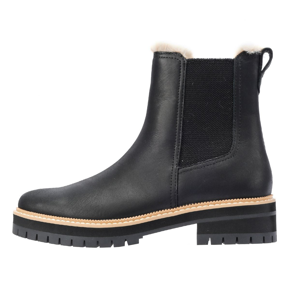 TOMS Bennet Bottes Noires En Cuir Pour Femmes