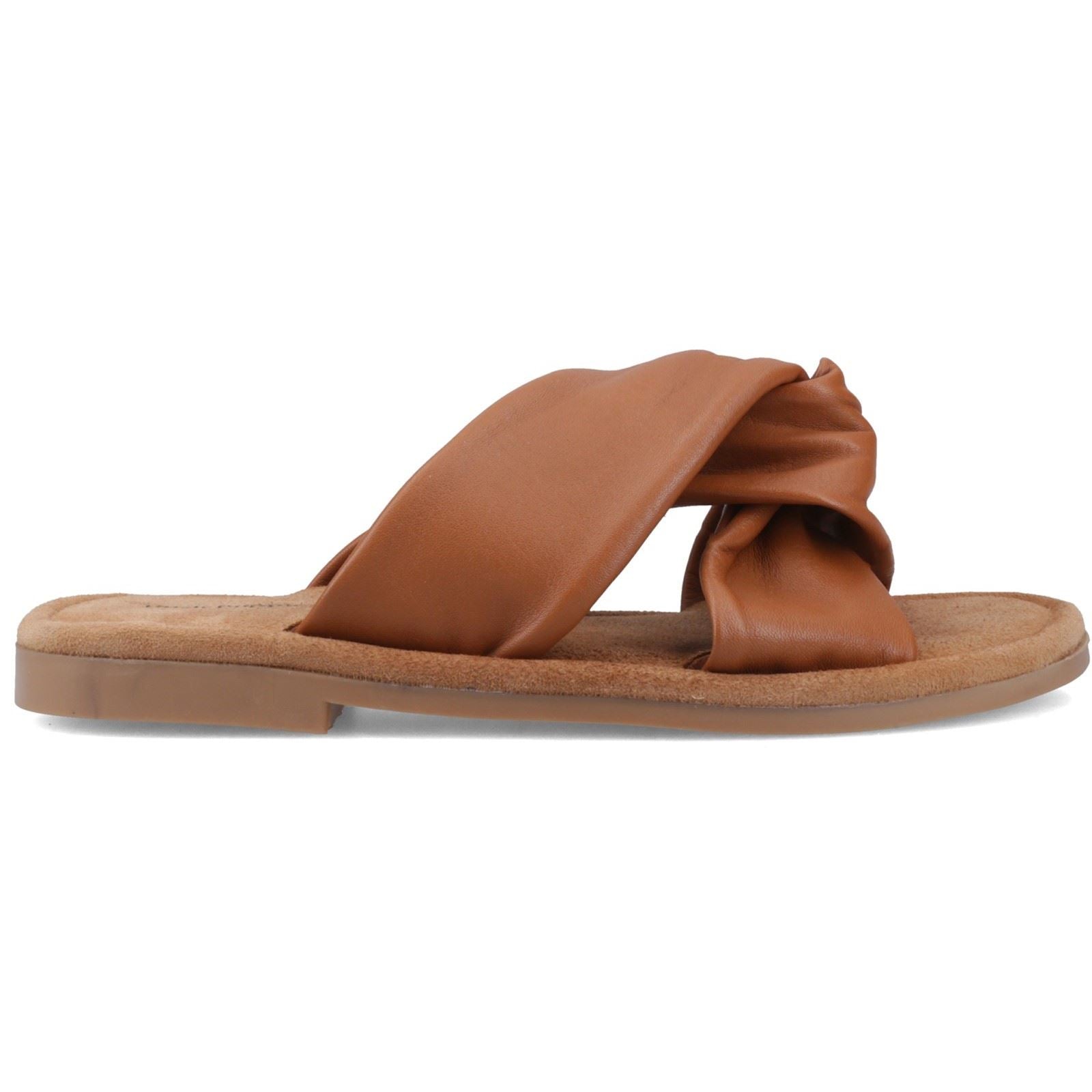 Hush Puppies Amy Wide Fit Sandales En Cuir Pour Femmes Couleur Caramel