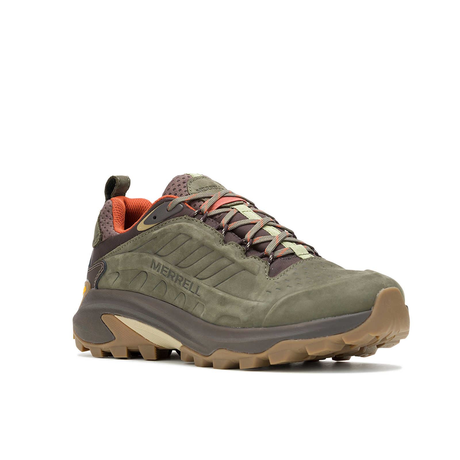 Merrell Moab Speed 2 Baskets En Cuir Pour Hommes, Vertes