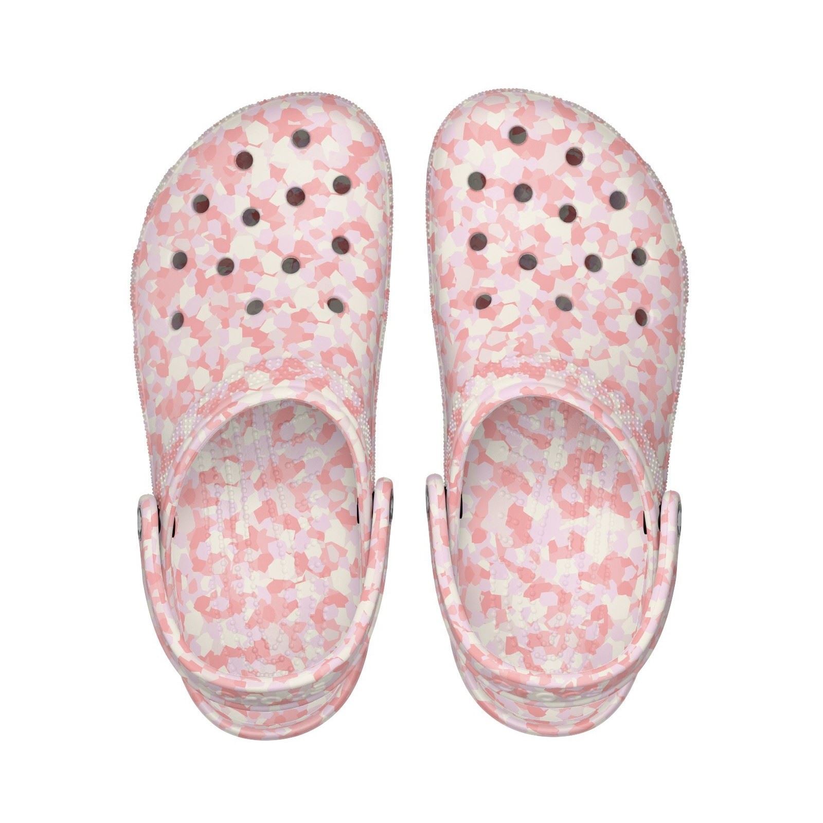 Crocs Classic Confetti Sabots En Plastique Thermodurci Pour Femmes, Rose, Milk/Mulit