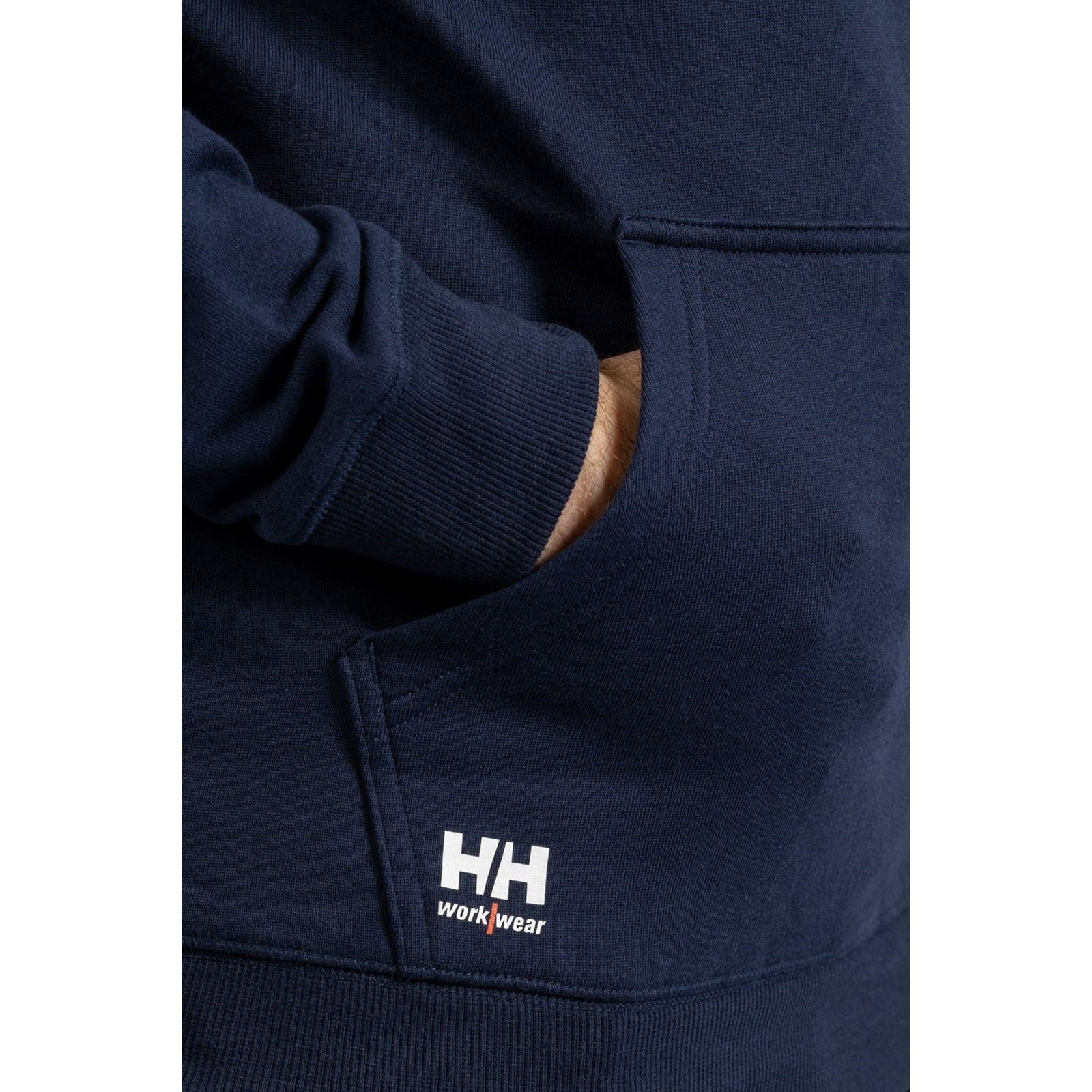 Helly Hansen Workwear Manchester Sweat À Capuche Bleu En Coton Pour Homme
