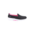 Skechers Go Walk 6 Baskets Pour Femmes En Synthétique Noir/Rose Vif.