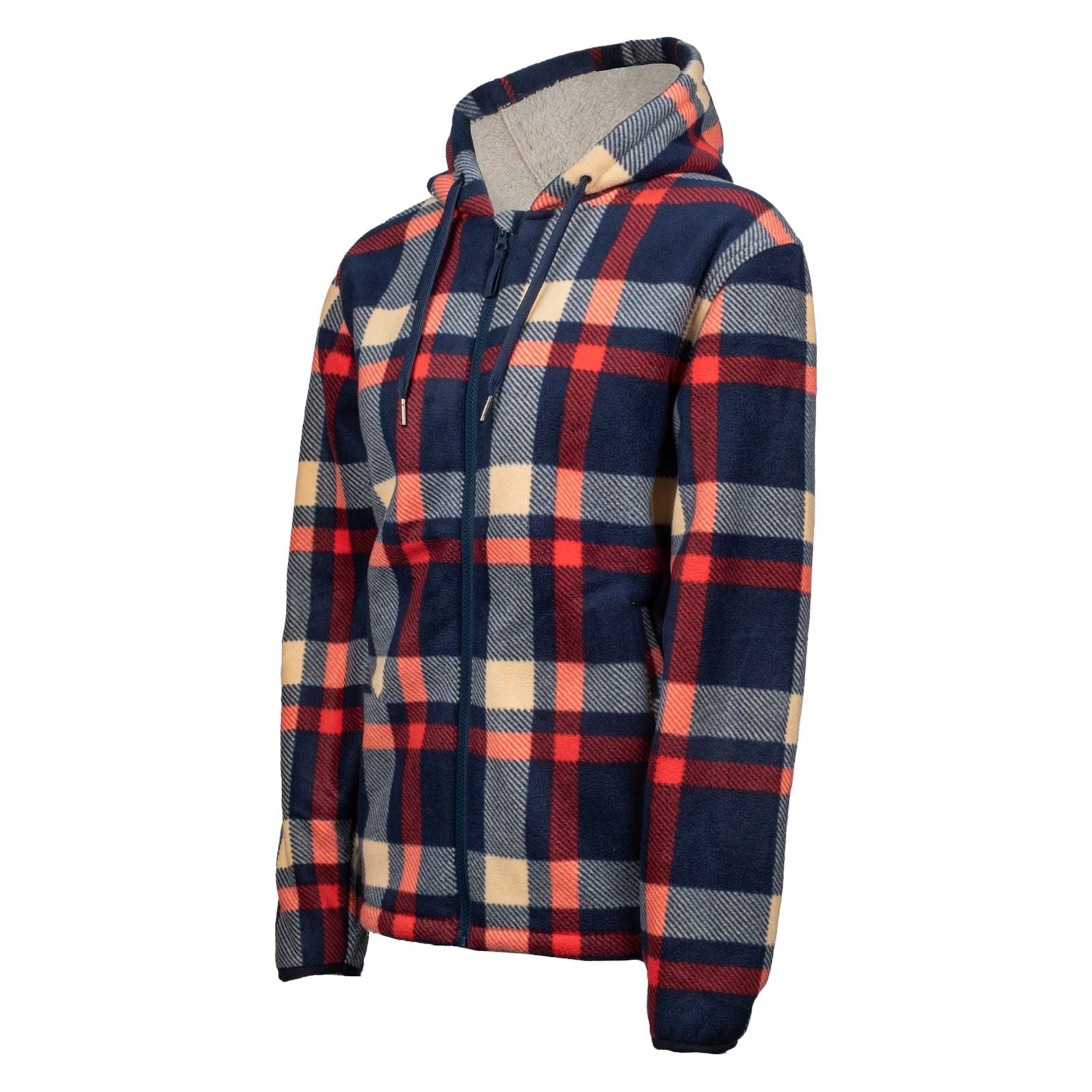 Hard Yakka Check Zoodie Sweat À Capuche Bleu En Polyester Pour Femmes
