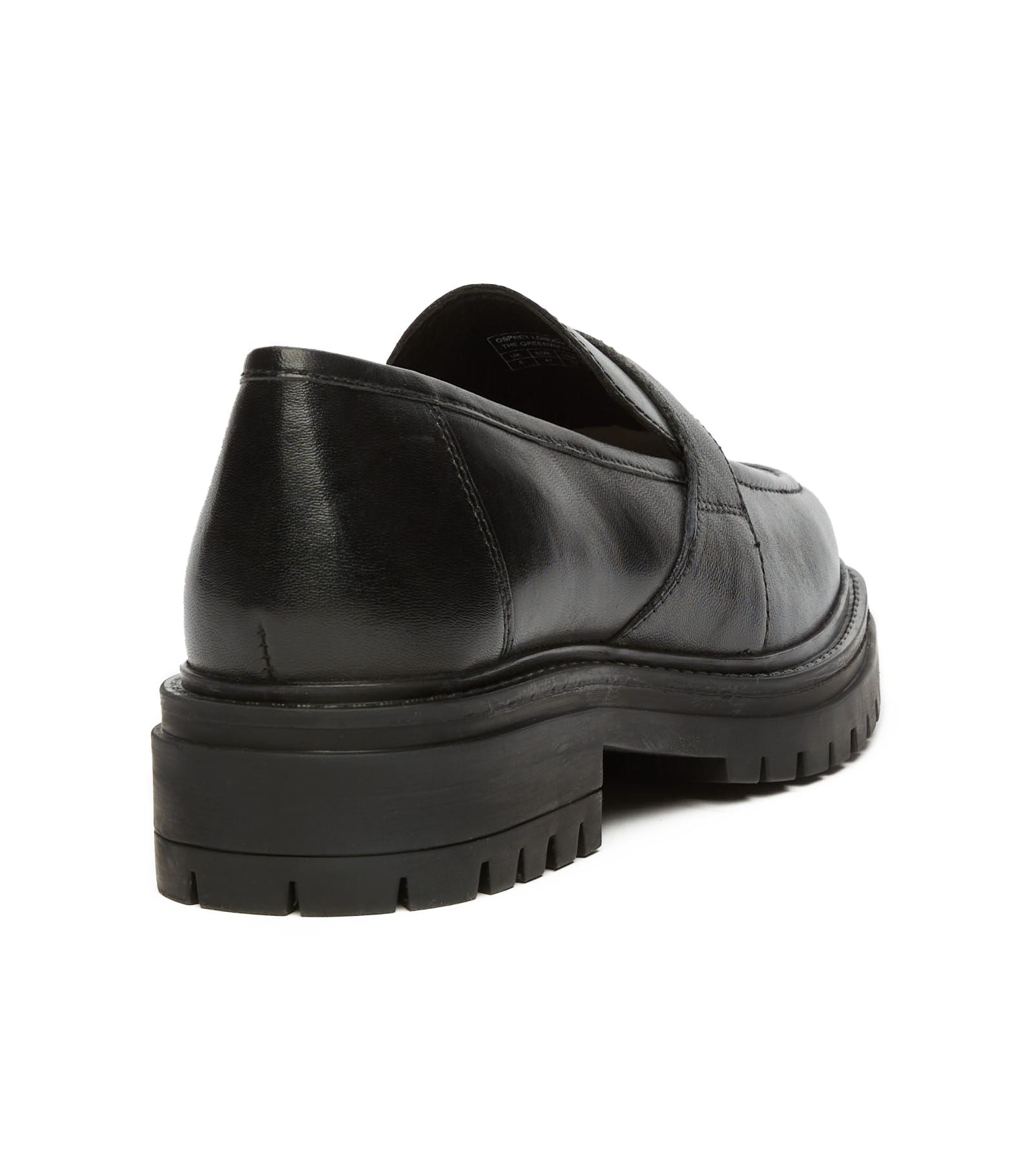 Osprey London The Greenwich Mocassins En Cuir Pour Femmes Noirs