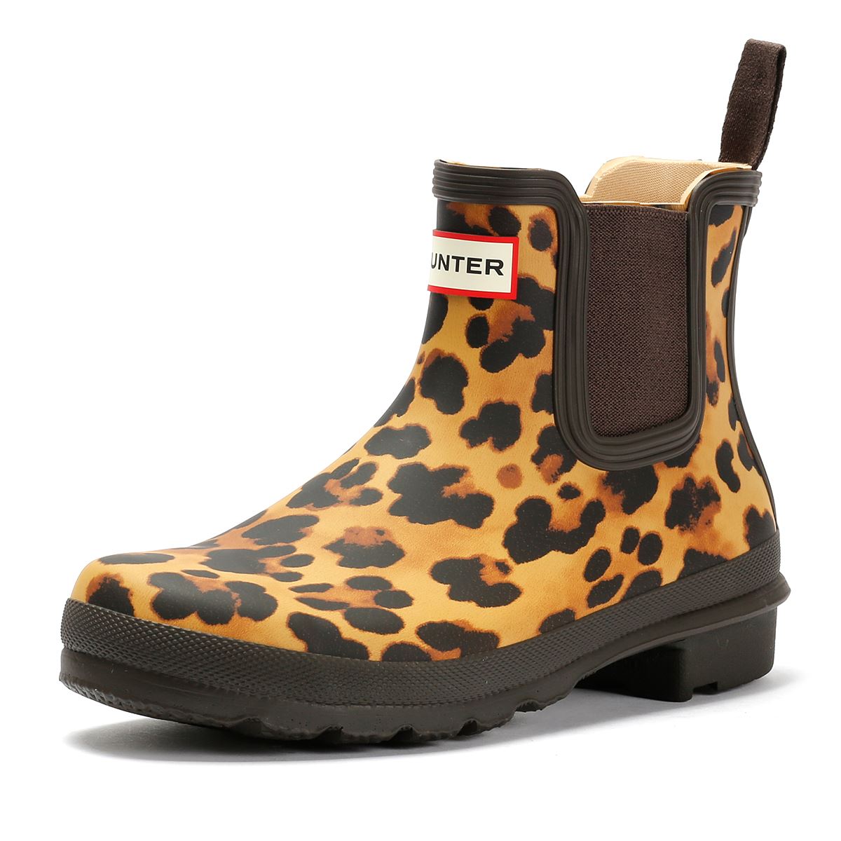 Hunter Original Chelsea Bottes En Caoutchouc Brunes Pour Femmes