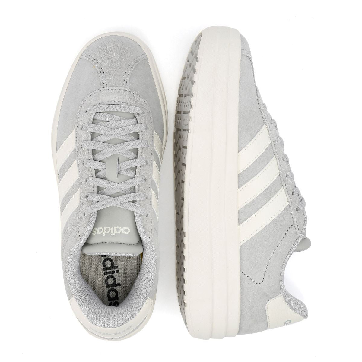 Adidas VL Court Bold Baskets Femme En Cuir Gris
