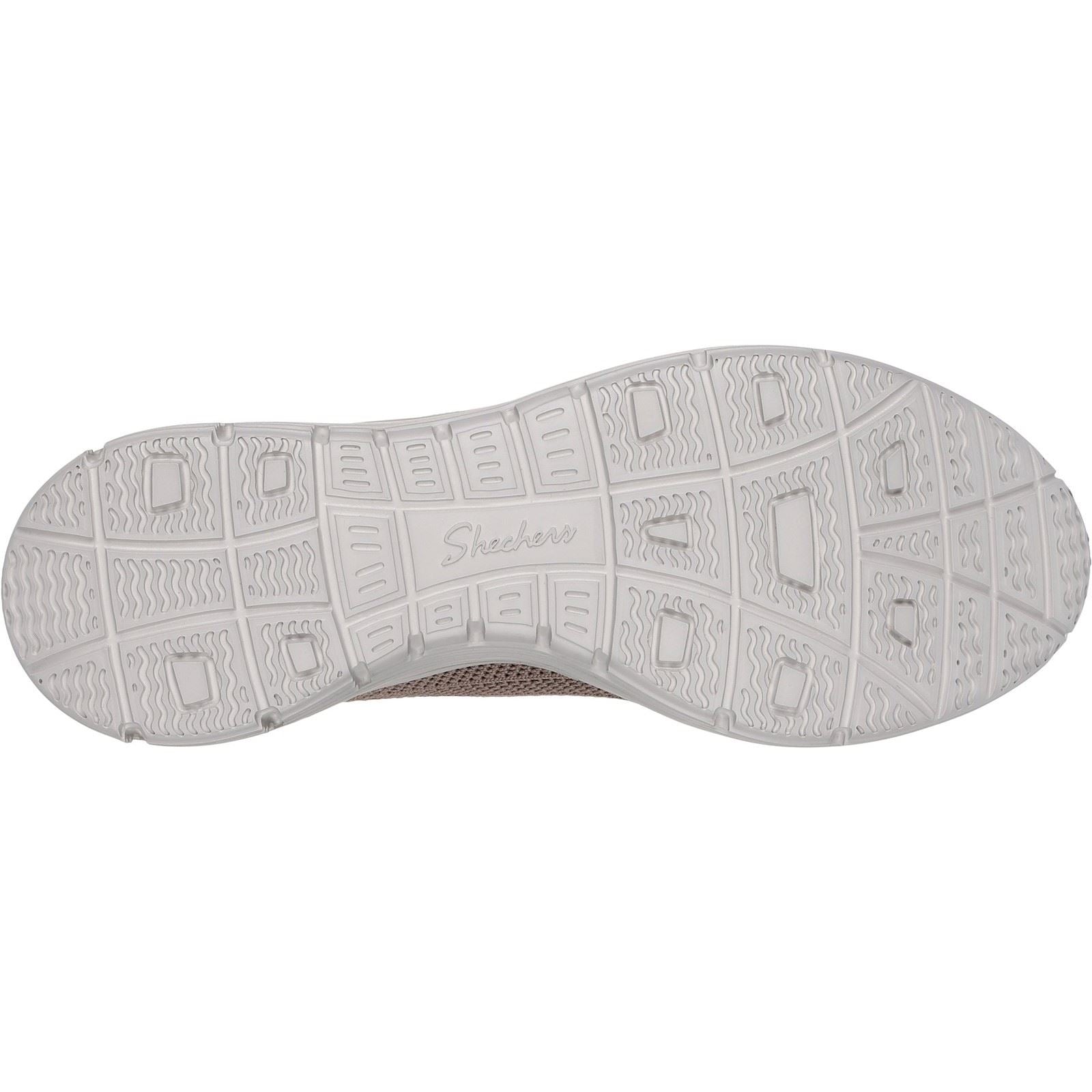Skechers Seager Believe It Baskets Pour Femme En Textile Taupe Foncé