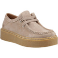 Hush Puppies Bridie Suede Chaussures Mocassins Pour Femmes En Cuir Taupe