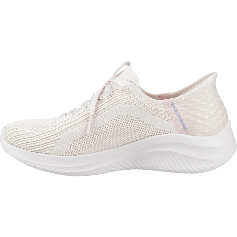 Skechers Ultra Flex 3.0 Brilliant Path Baskets Naturelles Pour Femmes En Textile
