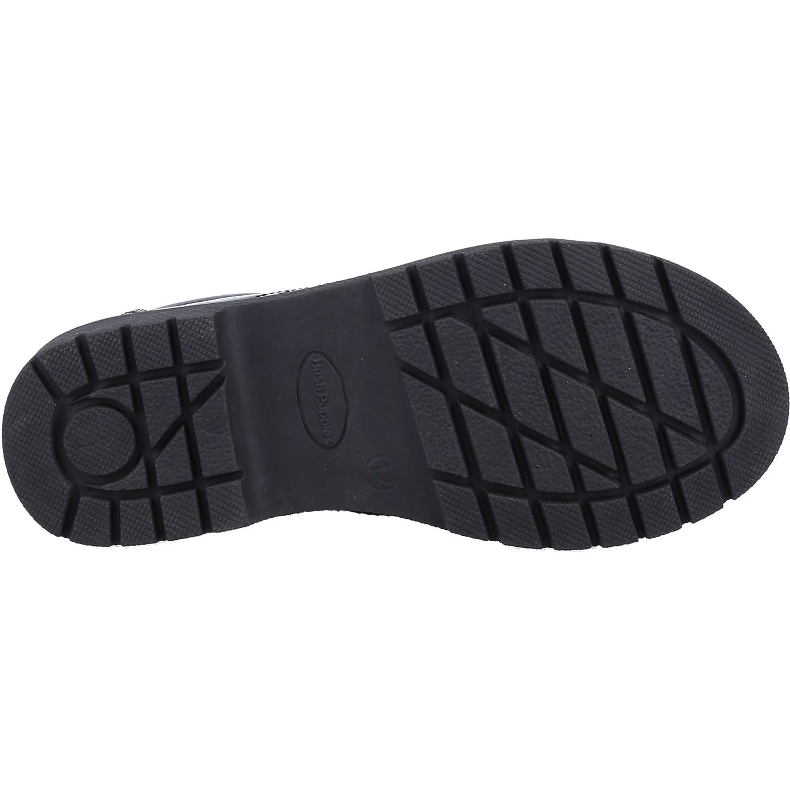 Hush Puppies SALLY PATENT JUNIOR Chaussures Noires Pour Filles En Cuir
