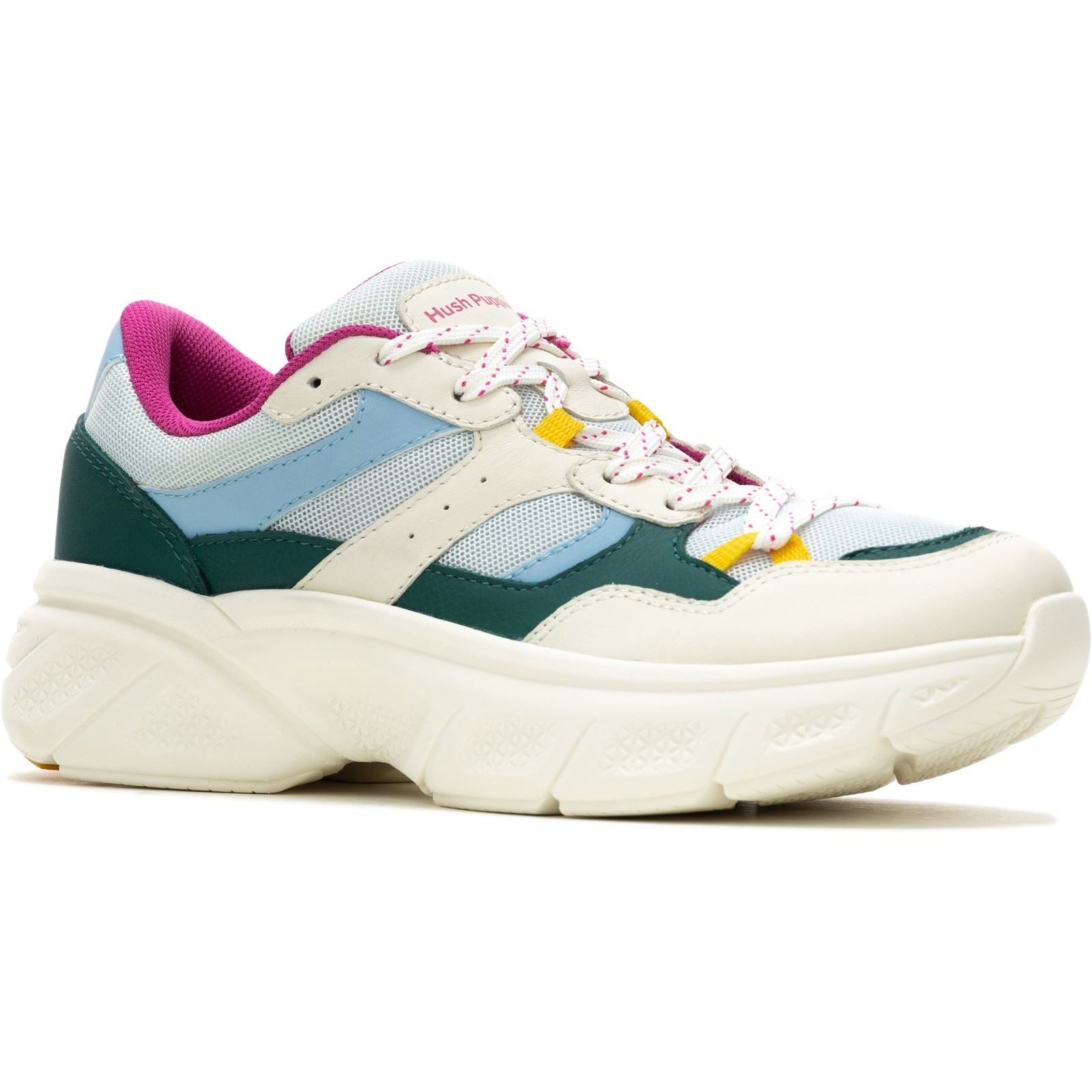 Hush Puppies Movement Baskets En Cuir Pour Femmes De Couleur Sarcelle