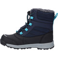 Hi-Tec Leo Nylon Bottes D'hiver Mi-mollet Unisexe Pour Enfants Bleu Nuit/noir/bleu Paon