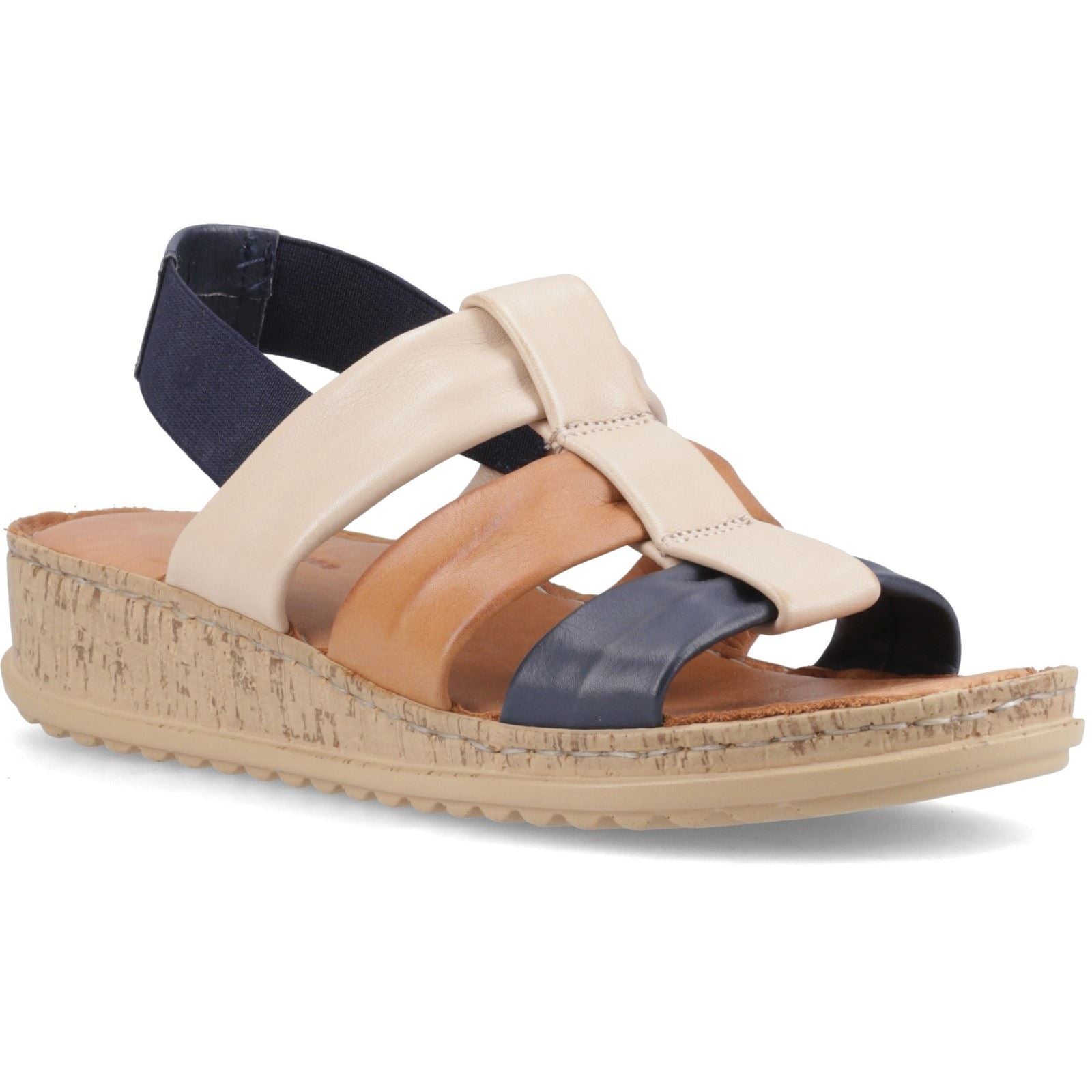 Hush Puppies Eden Gladiator Sandales En Cuir Pour Femmes Mixte Marine
