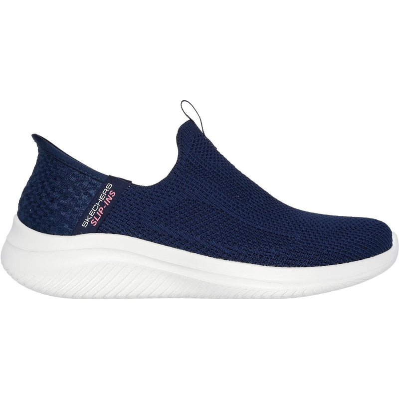 Skechers Ultra Flex 3.0 Easy Win Sneakers En Toile Pour Femmes De Couleur Marine