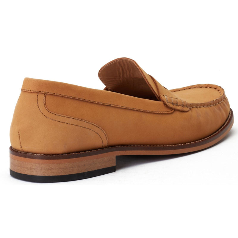 Base London Garfield Chaussures Loafers Homme En Cuir Brûlé Tan