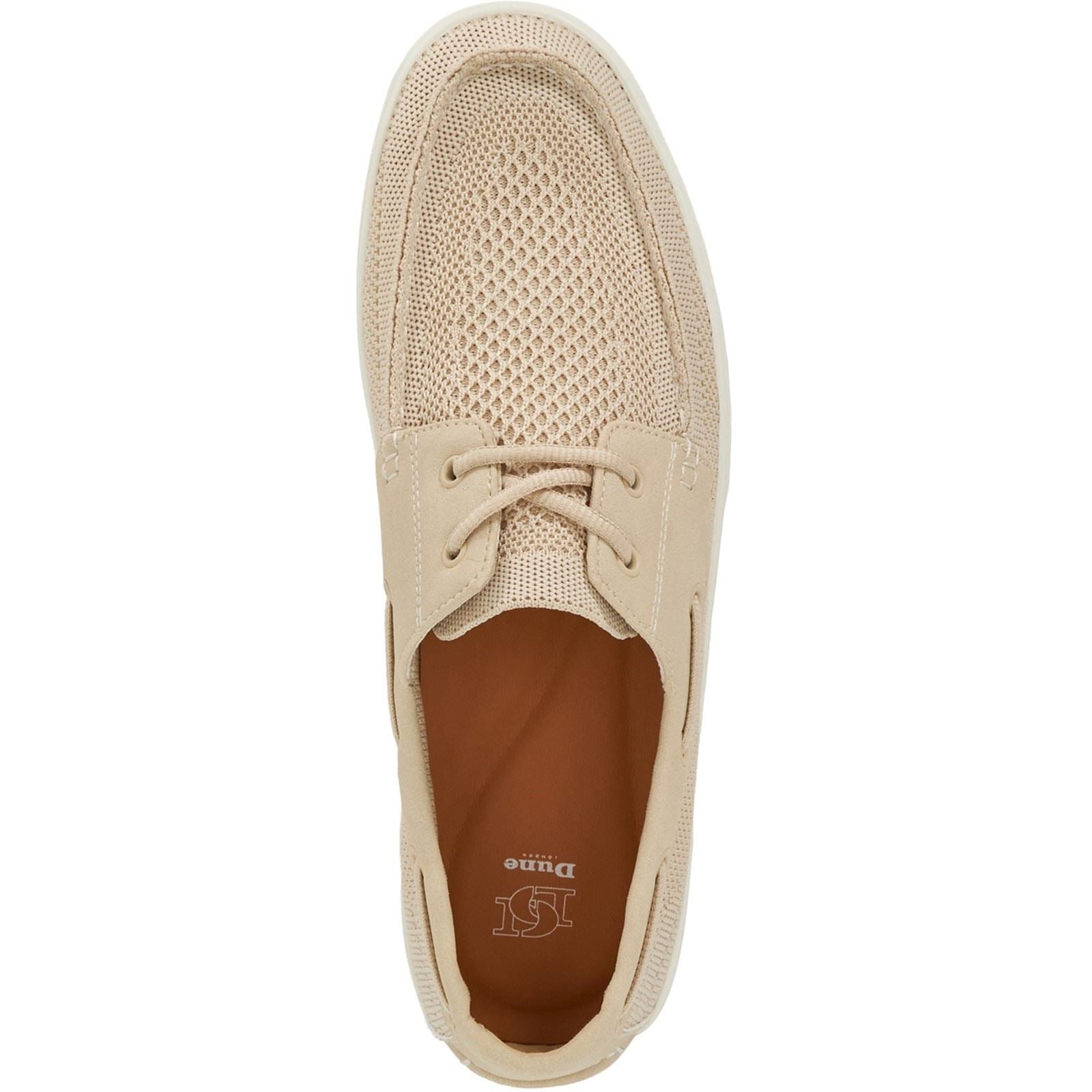 Dune Blaizerss Chaussures Bateau Pour Homme En Tissu De Couleur Crème