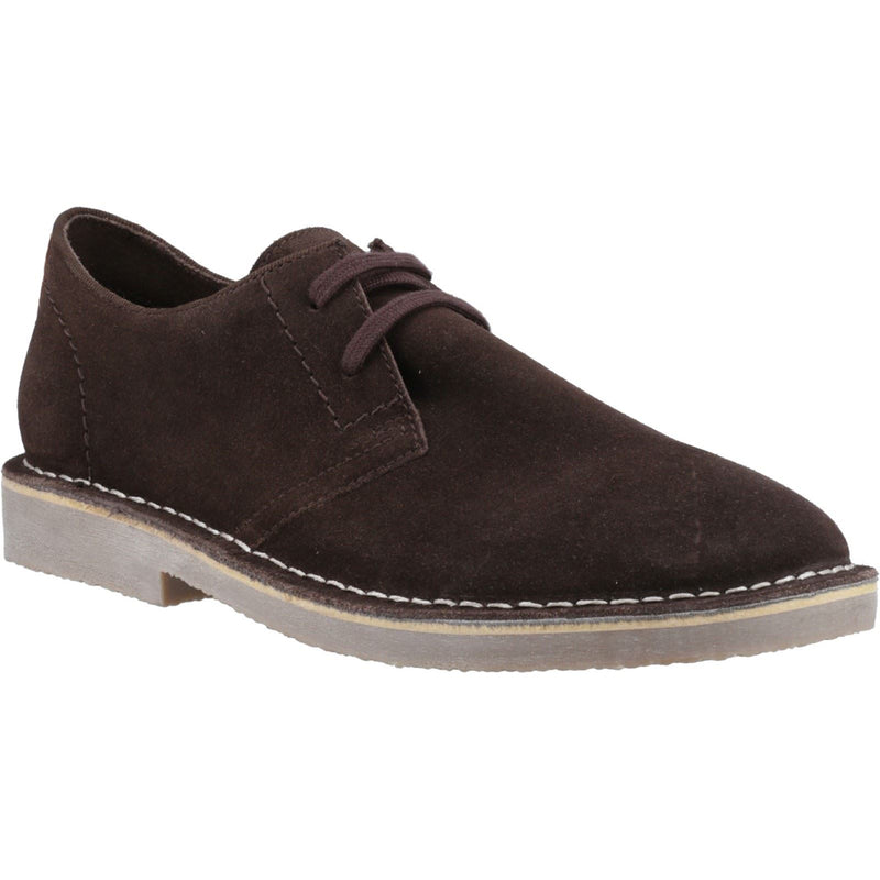 Hush Puppies Scout Chaussures Homme En Daim De Couleur Chocolat À Lacets