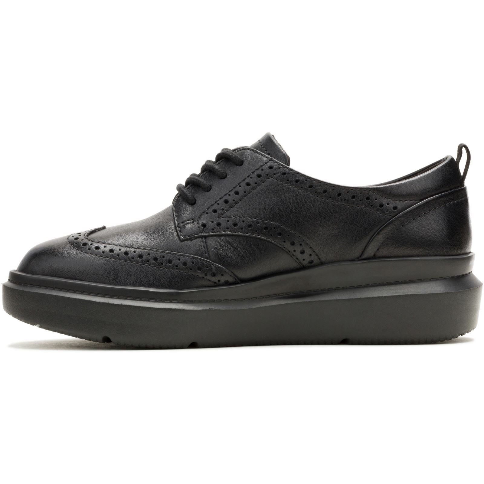 Hush Puppies Joy Chaussures Richelieu Pour Femmes En Cuir Noir/Noir