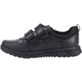 Hush Puppies Spencer Junior Chaussures Noires Pour Garçons En Cuir.