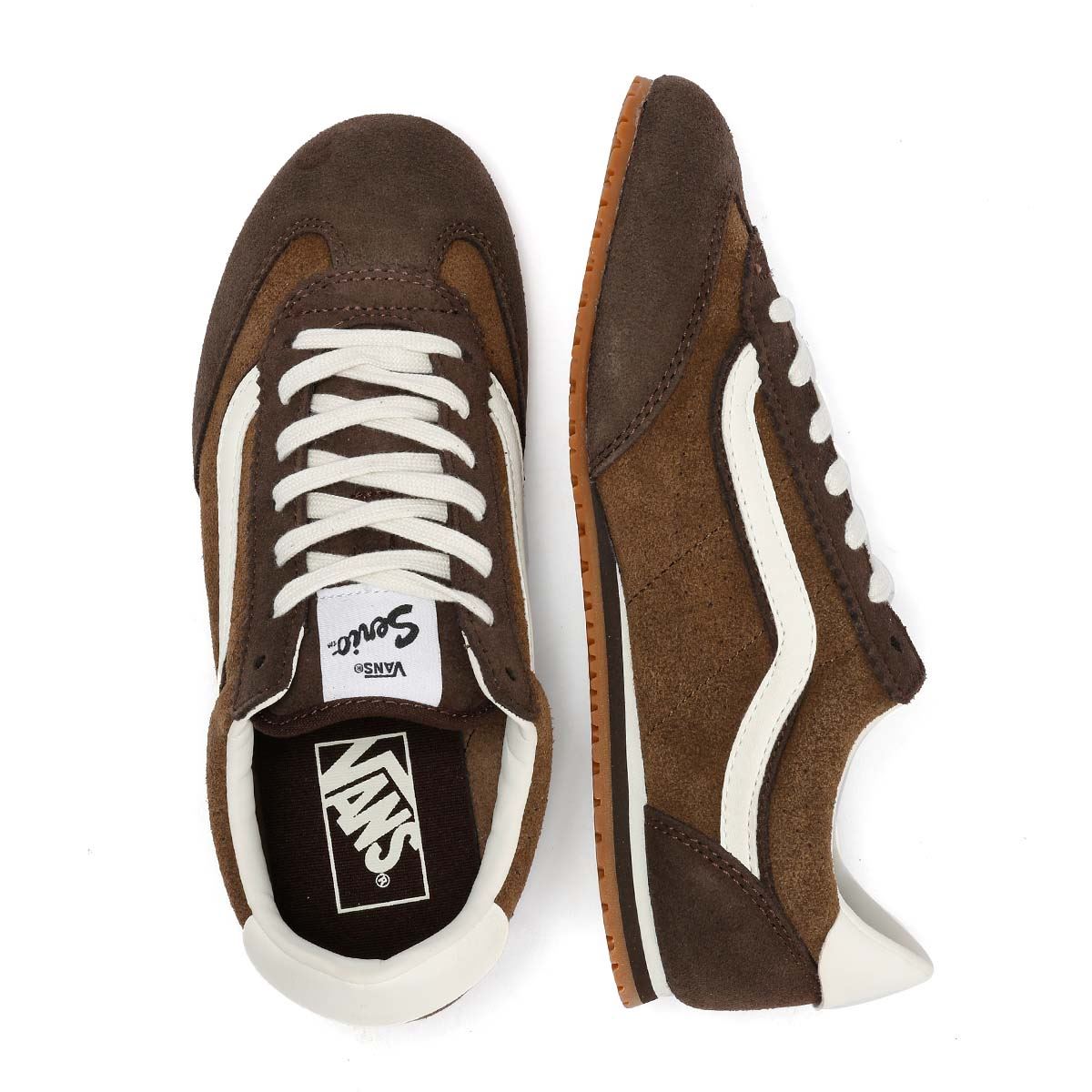 Vans Super Lowpro Baskets Brunes Pour Femmes Suede