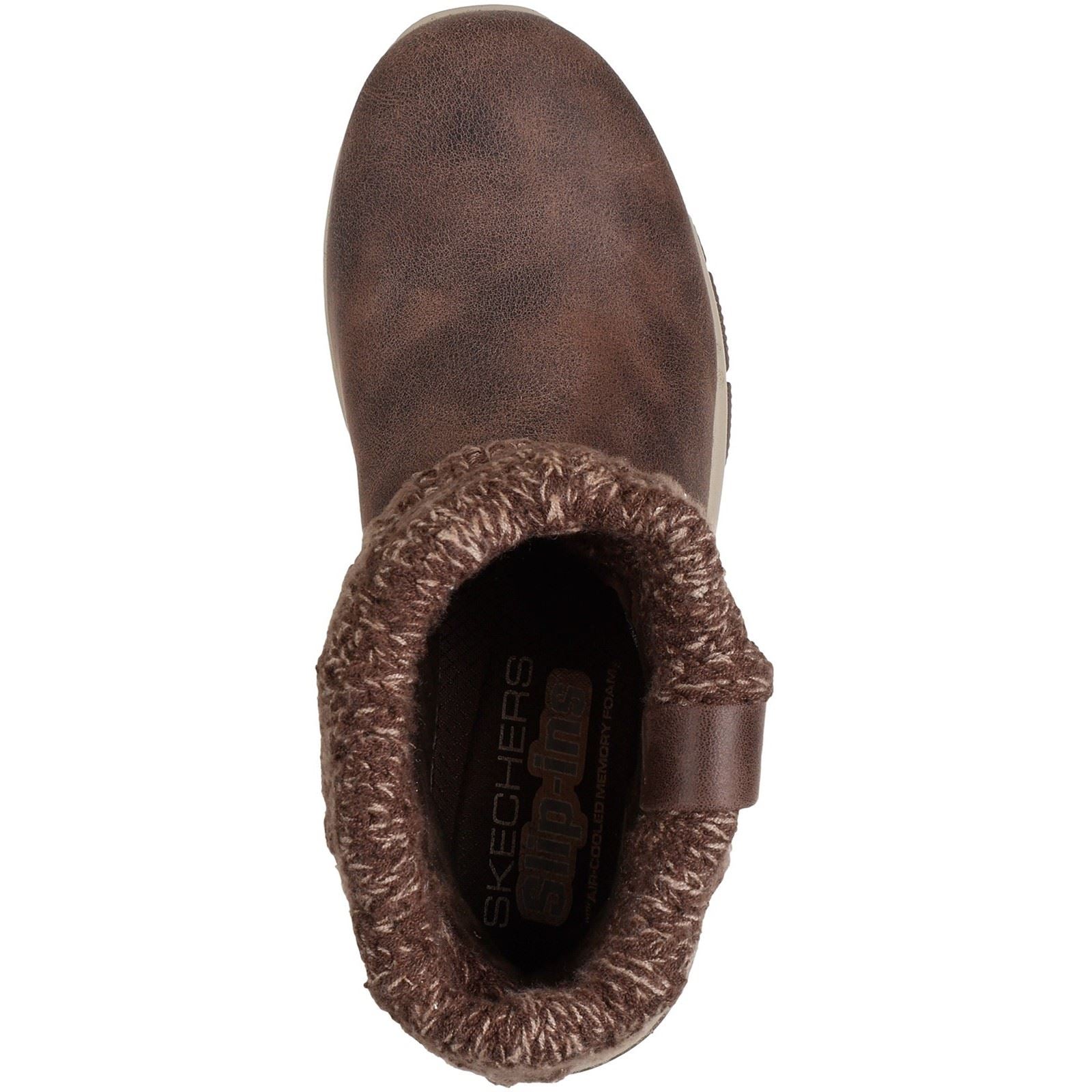 Skechers Easy Going Cozy Weather 2 Botte De Cheville D'Hiver En Chocolat Pour Femmes En Textile