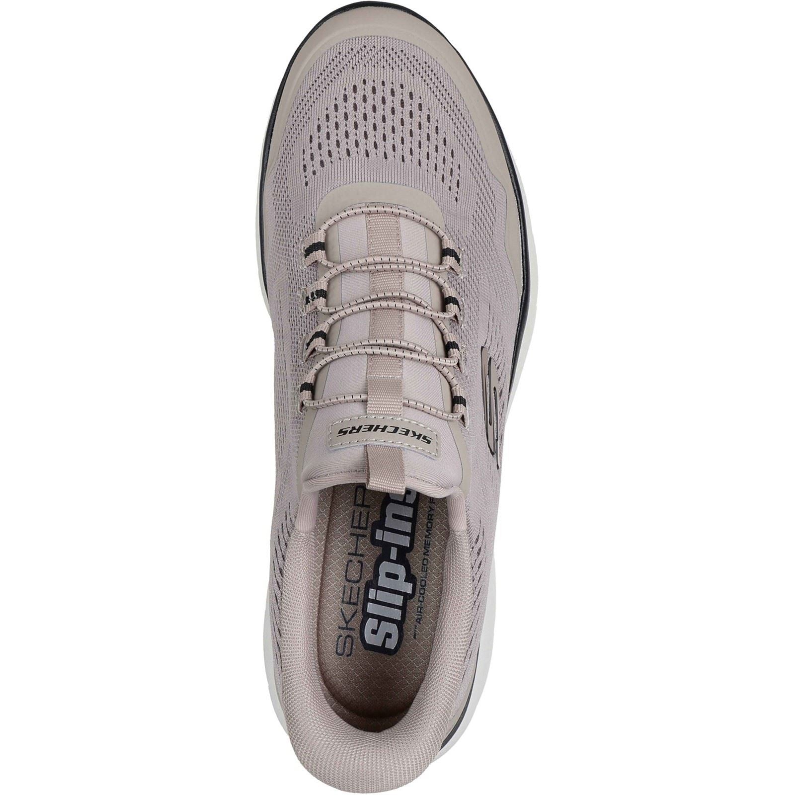 Skechers Summits Top Rate Baskets Pour Hommes Taupe/Noir En Textile