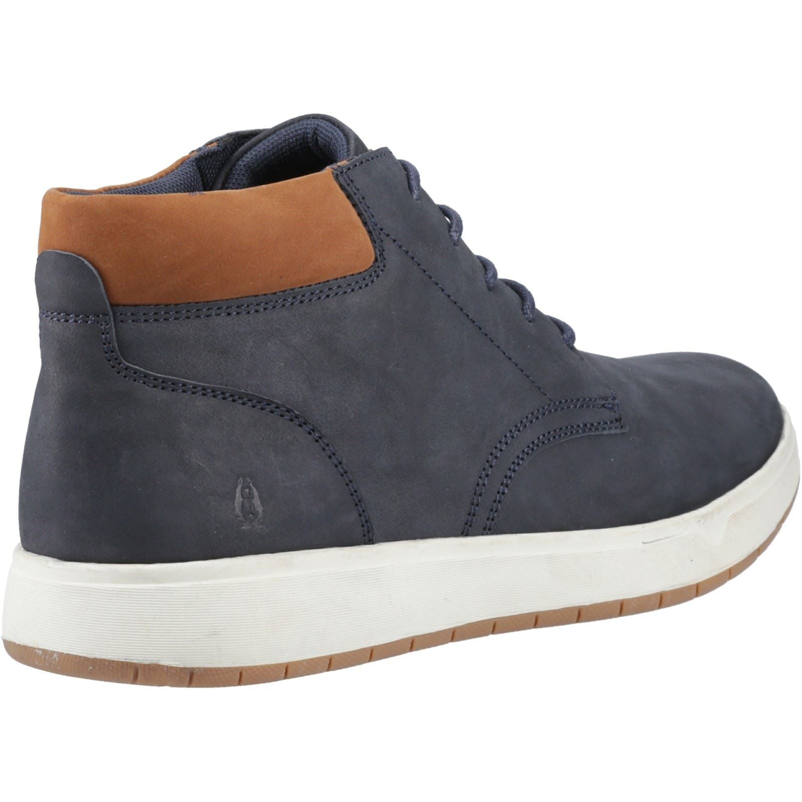 Hush Puppies Bronko Chukka Bottes En Cuir Pour Hommes En Marine