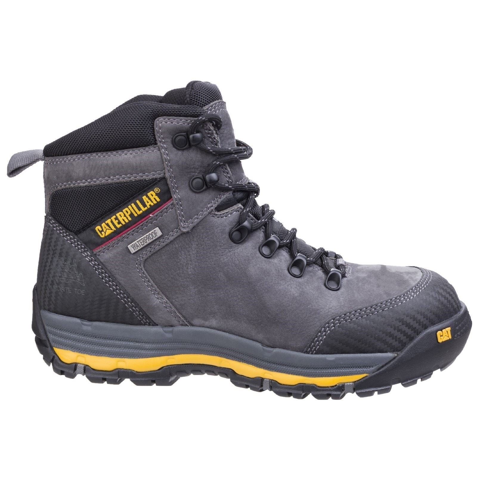 Caterpillar Bottes De Sécurité Munising En Cuir Ombre Foncée